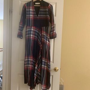 Anthropologie Check A-line Dress